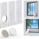LBG Products Portable Air Conditioner Window Seal Kit Insulated,Adjustable AC Window Vent Kit Seal Plates with Insulation Foam Panel,Mulit-Layers Insulates Outside Heat,Fit Most AC 5.9in Diamater Hose