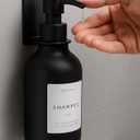 Molimoli Soap Dispenser, Bathroom Soap Dispenser Set, Glass Dispenser, Soap Dispenser for Kitchen, Kitchen Soap Dispenser Pump, 500ml/16.9 Oz, Set of 3, Black