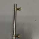 Rergy Cabinet Handles Drawer Pulls and Knobs, 2Pack Brushed Nickel and Gold 5inch Hole Center, Kitchen Hardware for Dresser Handle Zinc Alloy Furniture Pull