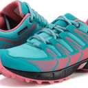 Women's Waterproof Hiking Shoes Lightweight Non-Slip Trails Walking Shoes Outdoor Sneakers (6.5, Pink)