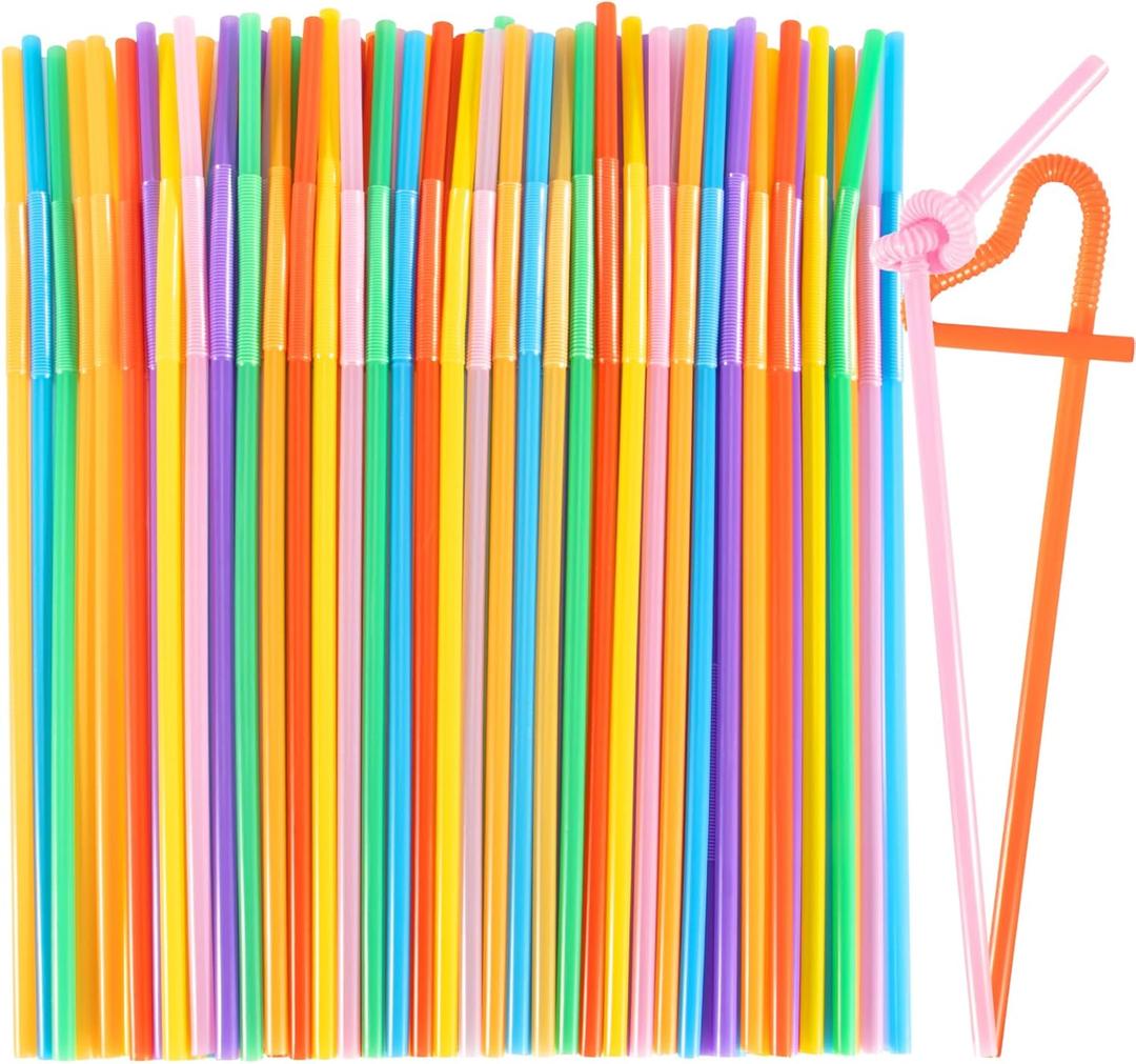 Super Flex Straws 75 pcs and Flexible Drinking Straw 100 pcs