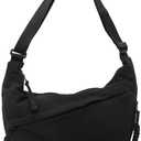 Nylon Crescent Crossbody Bag for Women Shoulder Tote Handbag Casual Sling Bag Dumpling Purse Bag for Outdoor Travel