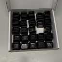 24PCS Square Chair Leg Floor Protectors for Hardwood Floors, Thicken Rubber Chair Leg Cap Covers, Non Slip Furniture Leg Pads to Protect Wood Tile Floors from Scratches and Reduce Noise (Square S(Fit:0.79''-1.18''), Black)