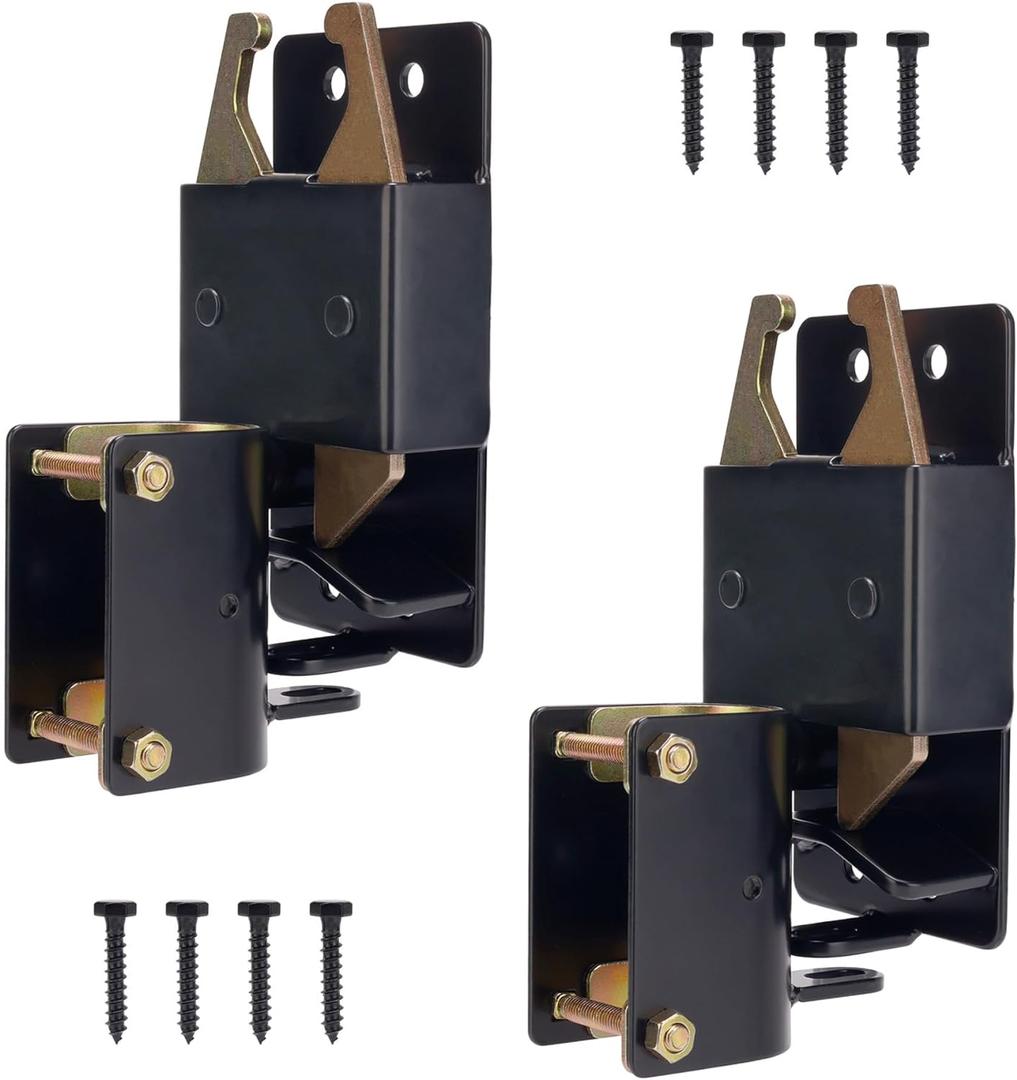 HILLMASTER 2 Pack Heavy Duty 2 Way Farm Gate Latch, Two Way Fence Gate Latch for Metal Gates Livestock Cattle Gate Latches Gate Hardware for Horse Corrals, Ranches(Screws and Instructions Included)