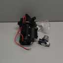 Upgraded Fresh Water Pump, 12V DC - 6.5GPM 70PSI Five Chamber Self-Priming Diaphragm Pump with Heavy Duty Pressure Switch and Strainer for RV, Marine, Yacht, Caravan