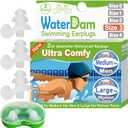 WaterDam Swimming Ear Plugs Great Waterproof Ultra Comfy Earplugs Prevent Swimmer's Ear