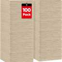 HOMEXCEL Microfiber Cleaning Cloths Brown, 100 Pack Microfiber Towels for Cars, Lint Free & Scratch-Free Bulk Cleaning Rags for House, Kitchen, Car and Shop, Absorbent Cleaning Towels 11.5 x 11.5 inch