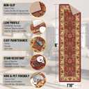 Ottomanson Oriental 2x6 Hallway Runner Rug – Non-Slip Kitchen Rugs, 1'10" x 6'