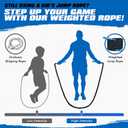 Ayombo Jump Rope, Weighted Jump Rope for Fitness, Boxing Equipment Jump Ropes for Men Women, Battle Skipping Ropes for Exercise, Suitable for Boxing, Cardio, Training Muscle Speed Home Gym Workout Equipment
