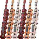 Lenwen 12 Pcs Kids Ukulele Guitar 10 Inch Kids Toy Ukulele 4 Strings Mini Guitar Children Musical Instruments Educational Learning Toy for Toddler Beginner Preschoolers Education