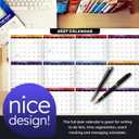 2027 Full Desk Calendar - 11 x 17” Large Size 12 Month Wall Planner for Office and Homes - 2 Sided Vertical and Horizontal Reversible - Printed on Thick & Durable 80lb Cardstock (216 gsm) - 2 Per Pack