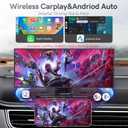 Portable CarPlay Screen for Car,Car Stereo with Apple CarPlay & Android Auto,Incell Touch Screen,4K Dash Cam,1080P Backup Camera,Mirror Link, Voice Control, Bluetooth 5.3,GPS,FM (11.26 Inch)