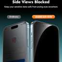 UNBREAKcable 4PCS Screen Protector for iPhone 15-2 Privacy Tempered Glass+2 Clear Glass Double Shatterproof [Easy Installation Frame] [9H Hardness] [Case Friendly] Anti-Scratch for iPhone 6.1 inch