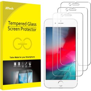 JETech 3-Pack Screen Protector for iPhone SE 3/2 (2022/2020 Edition), iPhone 8, iPhone 7, iPhone 6s, and iPhone 6, Tempered Glass Film, 4.7-Inch