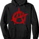 Anarchist Symbol Desperate Gift Pullover Hoodie L