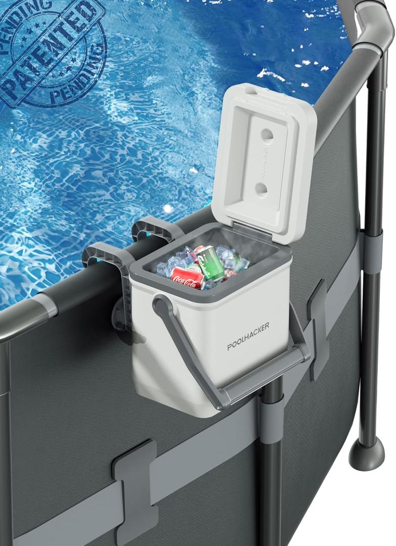 Original Since 2023 Pool Cooler, Insulated Cooler Hard Cooler with Handle for Above-Ground Pools, Keeps Ice for up to 3 Days, Portable Poolside Cooler Swimming Pool SPA Accessories