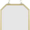 ARTIBETTER Mirrors Hanging Wall Mirror Gold Geometric with Chain Decorative Vanity Entryway Dcor Bathroom Wall Makeup for Bathroom Bedroom Living Room Arch (10.5"L x 18.2"W)