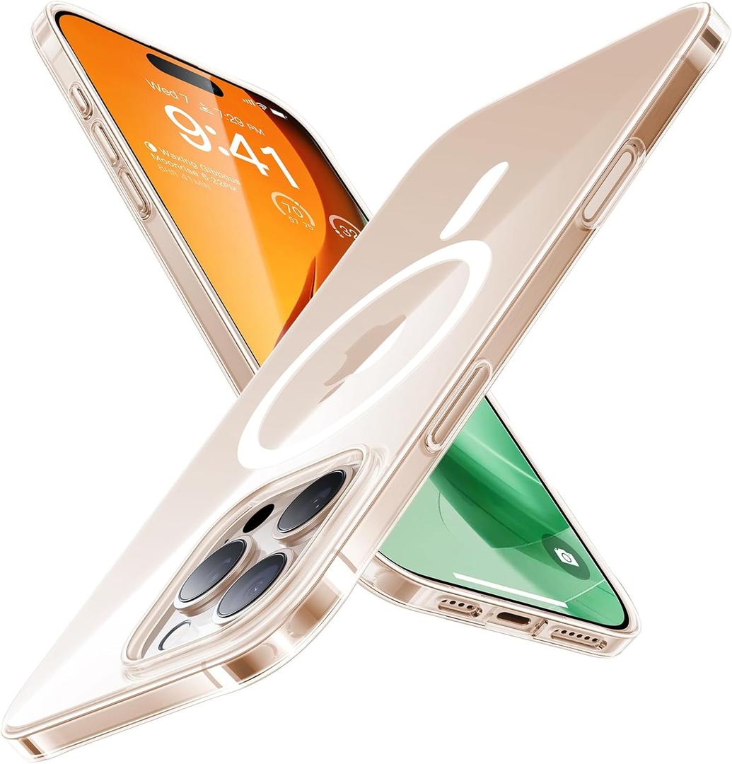 TORRAS Magnetic Slim-Fit for iPhone 16 Pro Max Case 6.9 inch, Ultra-Thin 16 ProMax Phone Case Compatible with MagSafe, Light Anti-Scratch Matte Hard PC Bayer OriginFit, Clear