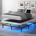QEROMY 3 Inch Low Profile Box Spring, Sturdy Metal Frame Mattress Foundation, Easy Assembly, Quiet & Noise-Free, Queen Size