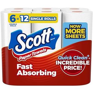 Set of 4(Scott 2 Pack Paper Towels And 2 Pack Toilet Paper)