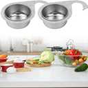 2pcs Swan-Shaped Drain Basket, Stainless Steel Sink Strainer Catcher Multi-Functional Quick Drain Kitchen Filter for Fruits Vegetables, Faucet Hanging (Small)