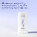 Native Deodorant Contains Naturally Derived Ingredients, 72 Hour Odor Control, Deodorant for Women and Men, Aluminum Free, Unscented 2.65oz