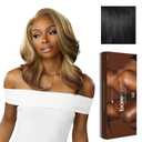 Sensationnel Bare Lace 13X6 Wigs - Unit 14 Lacefrontal Glueless Synthetic 180 Degree Preplucked Hairline (1 JETBLACK)