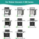 Genesis II E310 Full Size Griddle 6788 Flat Top Grill Insert for Genesis II 300 Series GS4 Grill Parts for Weber Genesis II E310 E320 S330 EP310 EP320 EP330 Carbon Steel