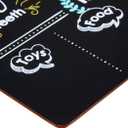 Blue Panda Baby Milestone Chalkboard - Monthly Photo Prop & Baby Growth Board - Birthday Milestones Board - Reusable Chalk Surface & Infant Tracker - 12 x 15.6 in, Vertical, Blue
