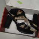 MERUMOTE Women's Open Toe Chunky High Heels Ankle Strap Platform Pump Shoes Buckle Party Sandals (8.5), Black