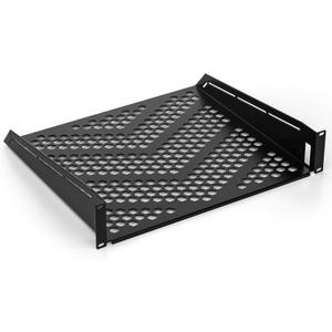 2U Rack Shelf, Vented Cantilever Universal Rack Mount Shelf, 16" Deep, Heavy-Duty Server Rack Shelf for 19" Equipment Rack & Cabinet, 100 lbs Capacity