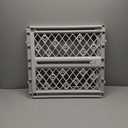 MYPET North States Paws Portable Pet Gate: 26-40" Wide. Pressure Mount. No tools needed. Made in USA. Dog Gate 23" Tall, Expandable, Durable Dog Gates for Doorways, Light Gray