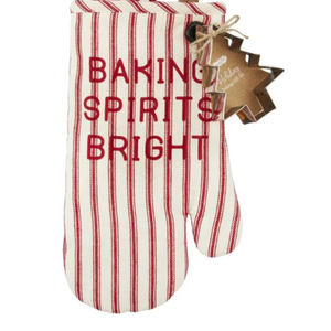HOLIDAY Oven Mitt, Christmas Kitchen Supplies, Red and White