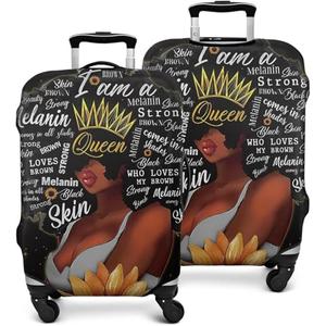 Subvise African American Queen Suitcase Cover Protector Elastic Luggage Anti-scratch (X Large (29-32in))