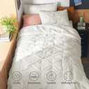 Bedsure Twin XL Comforter Set Ivory - Dorm Room Essentials, Extra Long Twin XL Bedding Set with Sheets, All Season Down Alternative Comforter with Sheets, Pillowcase & Sham