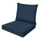 Honeycomb Outdoor Essentials Pillow Back Cushion, 19” x 19”, Hampton Texture Navy Dining Chair Cushion for Patio Furniture