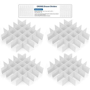 32 pcs White - Drawer Dividers - Drawer Organizer - Ornament Storage Dividers