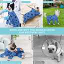 Dog Surgery Suit Long Sleeve, Dog Recovery Suit Female Male with Zipper Closure Post Spay, Neuter, Dog Onesie Shedding Suit Full Coverage Bodysuit (Blue, S)