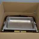 ROVSUN 9QT Roll Top Chafing Dish Buffet Set,Rectangular NSF Stainless Steel Buffet Warmer Chafers and Buffet Warmers Sets with Thick Frame for Catering Events Parties Weddings Dinners,Gold
