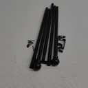 Curtain Rods for windows 28-78 inch, 5/8 inch Decorative Matte Black Splicing Heavy Duty Metal Curtain Rod set with Brackets