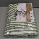 YIHOUSE Green Rug for Living Room, 69 Modern Abstract Area Rug, Geometric Contemporary Wave Striped Rugs for Playroom Nursery, Washable Nonslip Large Ultra-Thin Rug for Bedroom Dining Room