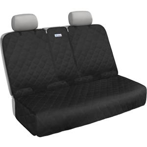 Back Seat Cover - 900D Oxford Waterproof Car Seat Protector, Fits Cars/SUVs/Trucks, Split Bench, Non-Slip, Dog/Kid Proof, Easy Clean(Black) (Medium-54"W)