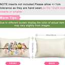 2 x RABUSOFA Easter Pillow Covers 12x20 inch Easter Decorations for Home Pink Birds Colorful Eggs Lumbar Throw Pillows for Bedroom Sofa Holiday Festivals Decor