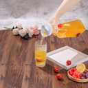 3-Pack 50 Oz Plastic Water Carafe Pitcher with Flip Top Lid, Square Base Juice Containers, Mimosa Bar Supplies Pitcher for Drinks, Water, Tea, Juice, Milk, Lemonade and Other Beverages