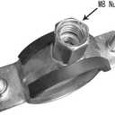 AKIHISA 5PCS Split Ring Pipe Hanger Heavy Duty Adjustable Pipe Bracket Clamp Wall Ceiling Mount Pipe Supports ID 5.5 Inch(140mm)