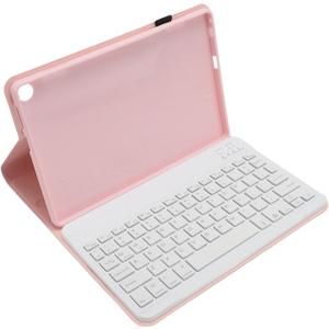 Zunate Universal Tablet Case with Keyboard for Tab M10 Gen 3 10.1 Inch, Magnetic Detachable Bluetooth Keyboard, PU Leather Travel Tablet Cover (Pink)