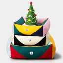 Cotton Canvas Dog Bed, Pink Dog Bed Medium Size Dog, Puppy Bed with Washable Removable Cover, Durable 290 GSM Cotton Anti-chewing Pet Bed with Anti-Slip Bottom (30"x25"x10", Pink &Y ellow  &Green)