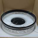 Modern LED Chandelier 1 Ring 19.7in Pendant Lighting for Kitchen Island 50W Dimmable LED Pendant Ceiling Light Black Hanging Light Fixtures with Remote for Kitchen Dining Room Bedroom Living Room