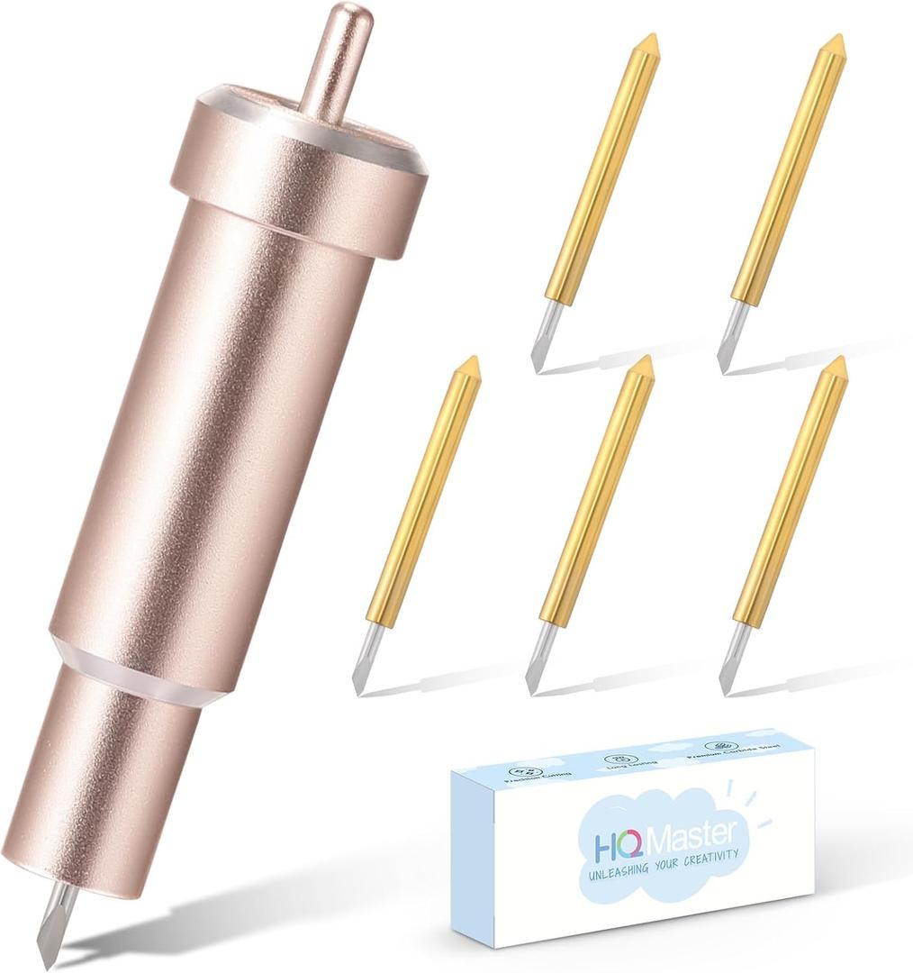HQMaster Premium Fine Point Blade and Holder Kit Compatible with Explore 3/Air 2/Air/One/Maker 3/Maker Cutting Machine Replacement Blades for Glitter Vinyl, Cardstock, Faux Leather, Adhesive Foil