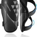 Shin Guards Soccer Kids Youth, CE Certified Airsfish Shin Guard Protection Gear for 2-18 Years Old Boys Girls Teenagers High Impact Resistant Breathable Comfortable 1 Pair, Size: Medium